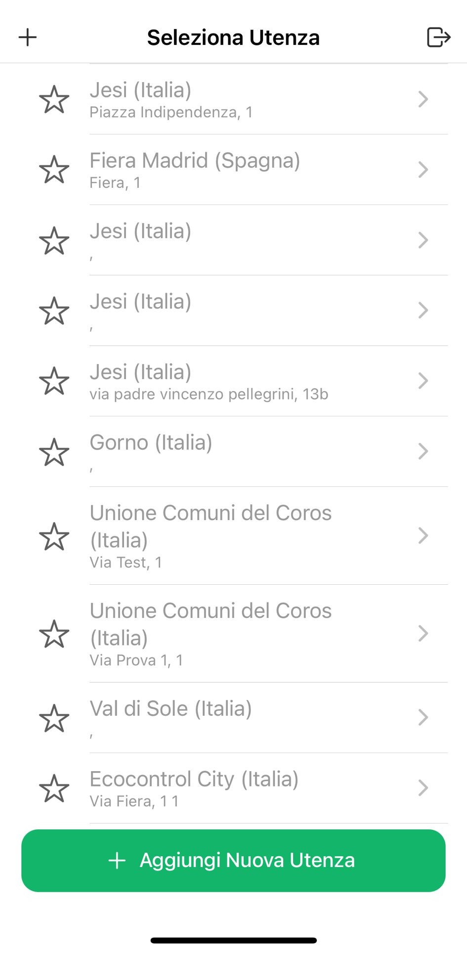 Gestisci le mie utenze